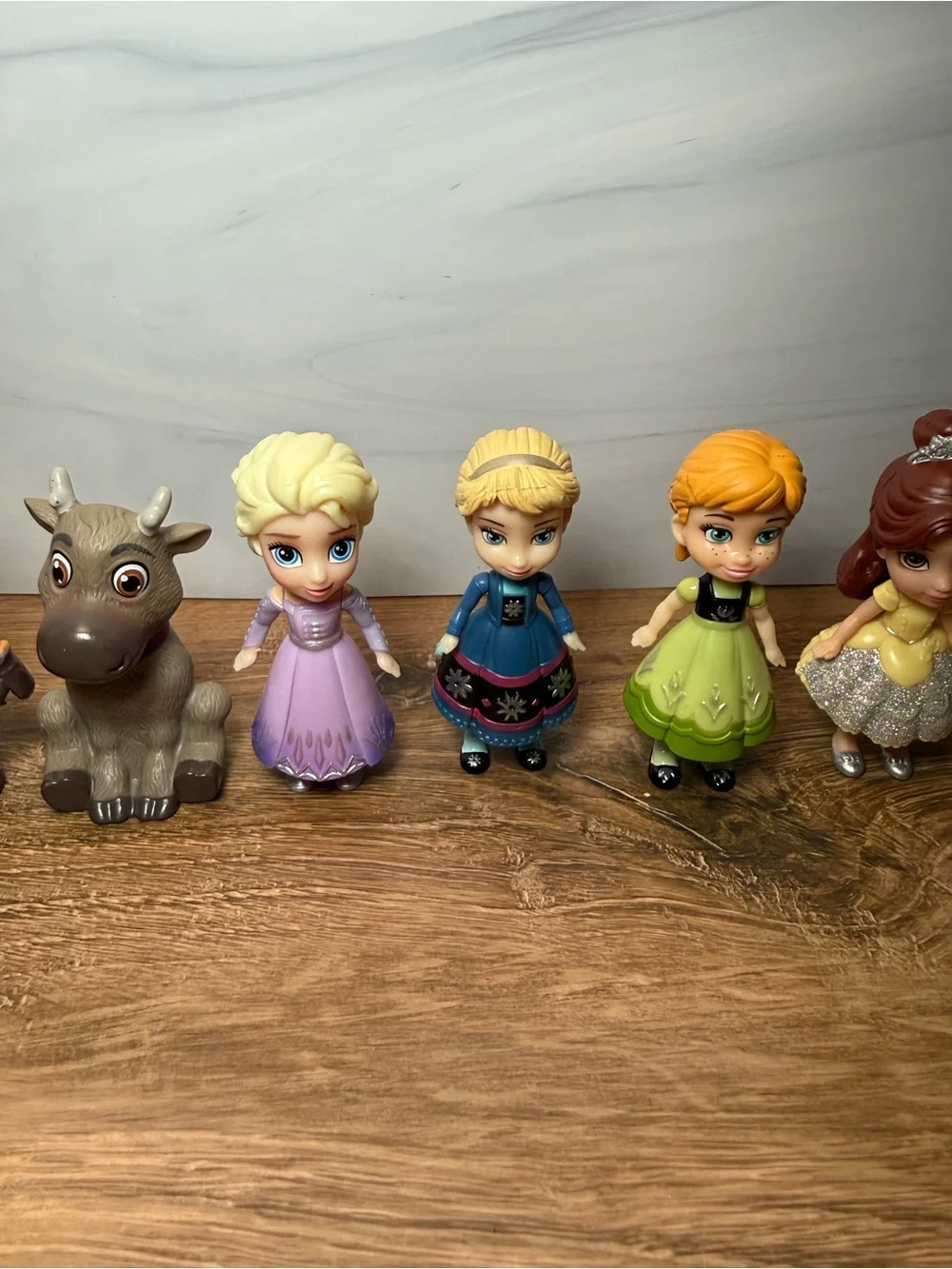 Disney Princess Frozen Mini Toddler Figures 9 Pc Lot Elsa Anna Moana